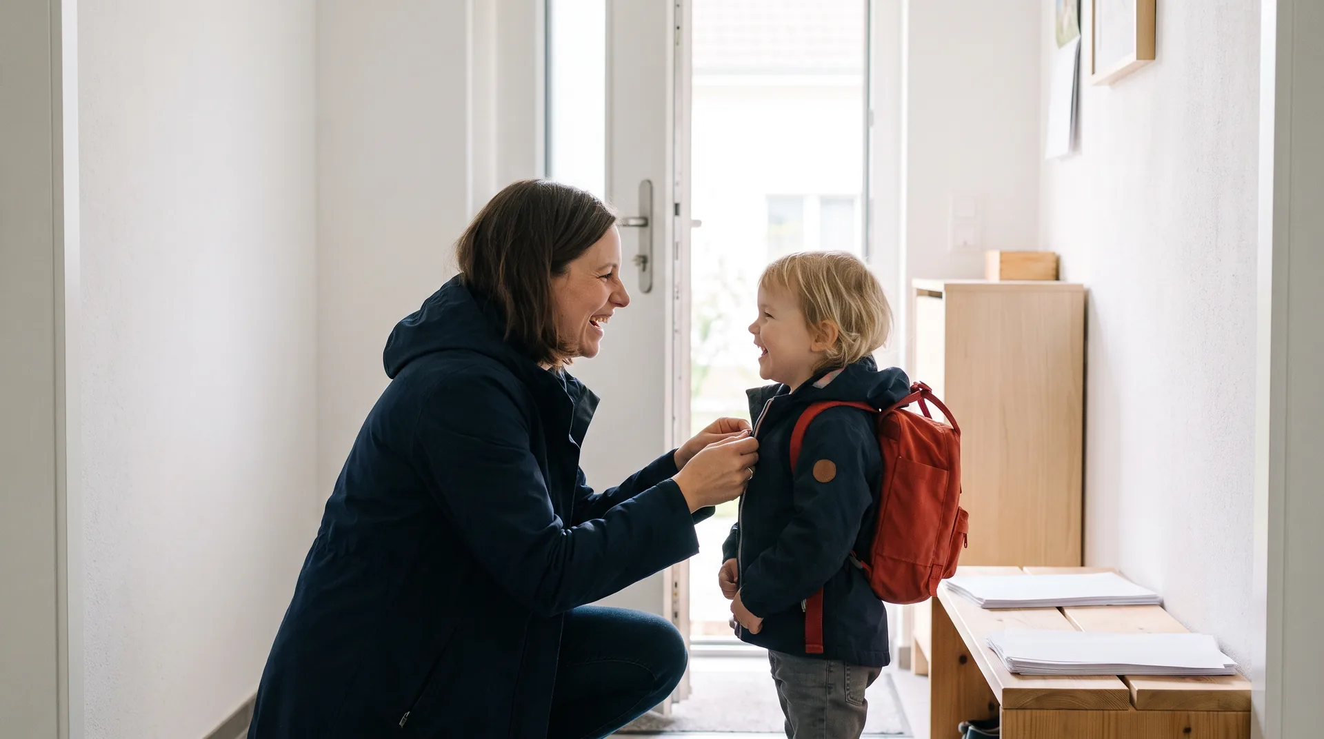Schulden nach einer Krise: Jobverlust, Krankheit, Trennung – KI-generierte Symbolszene